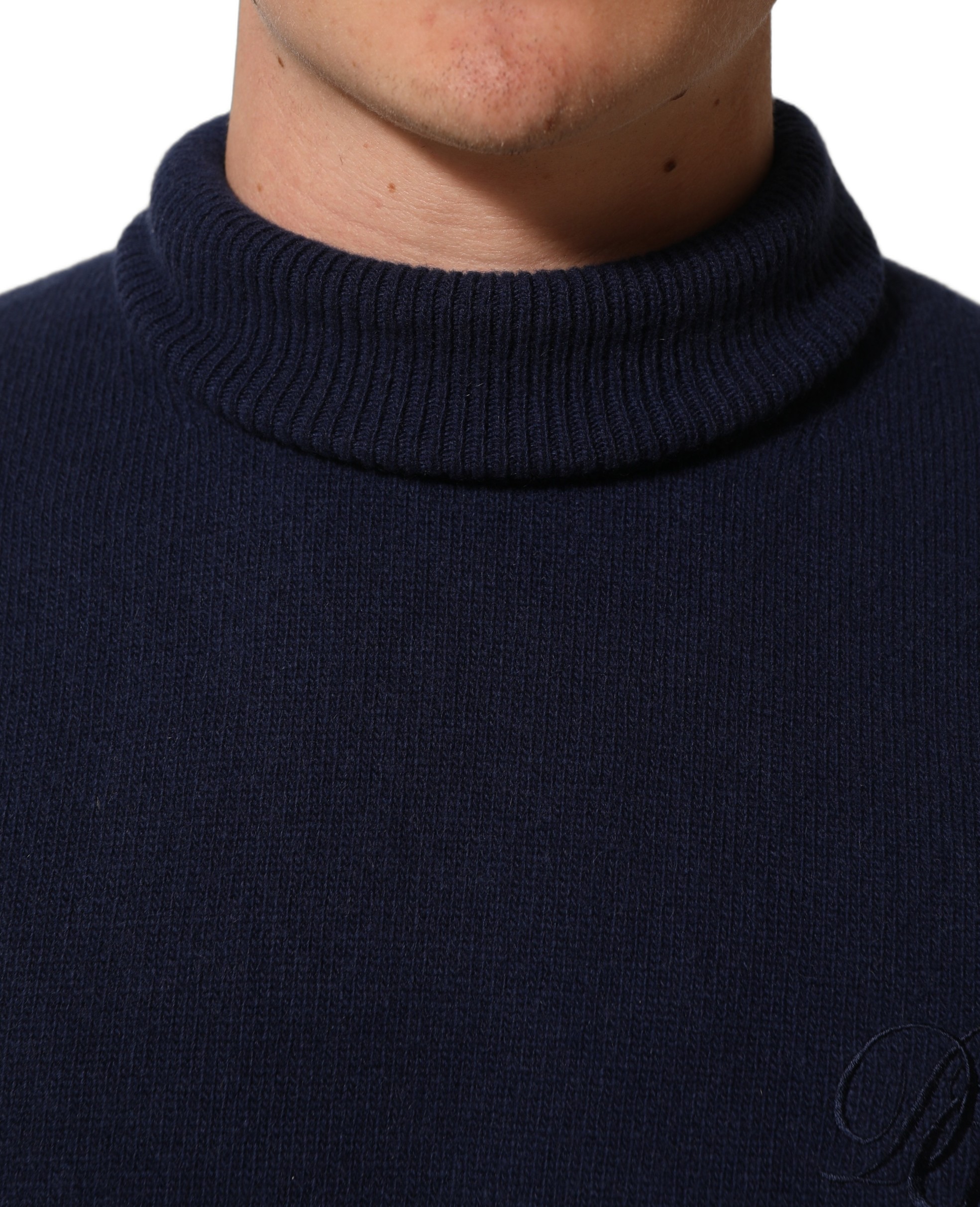 Dolce & Gabbana Blue Wool Knit Turtleneck Pullover Sweater - Image 5
