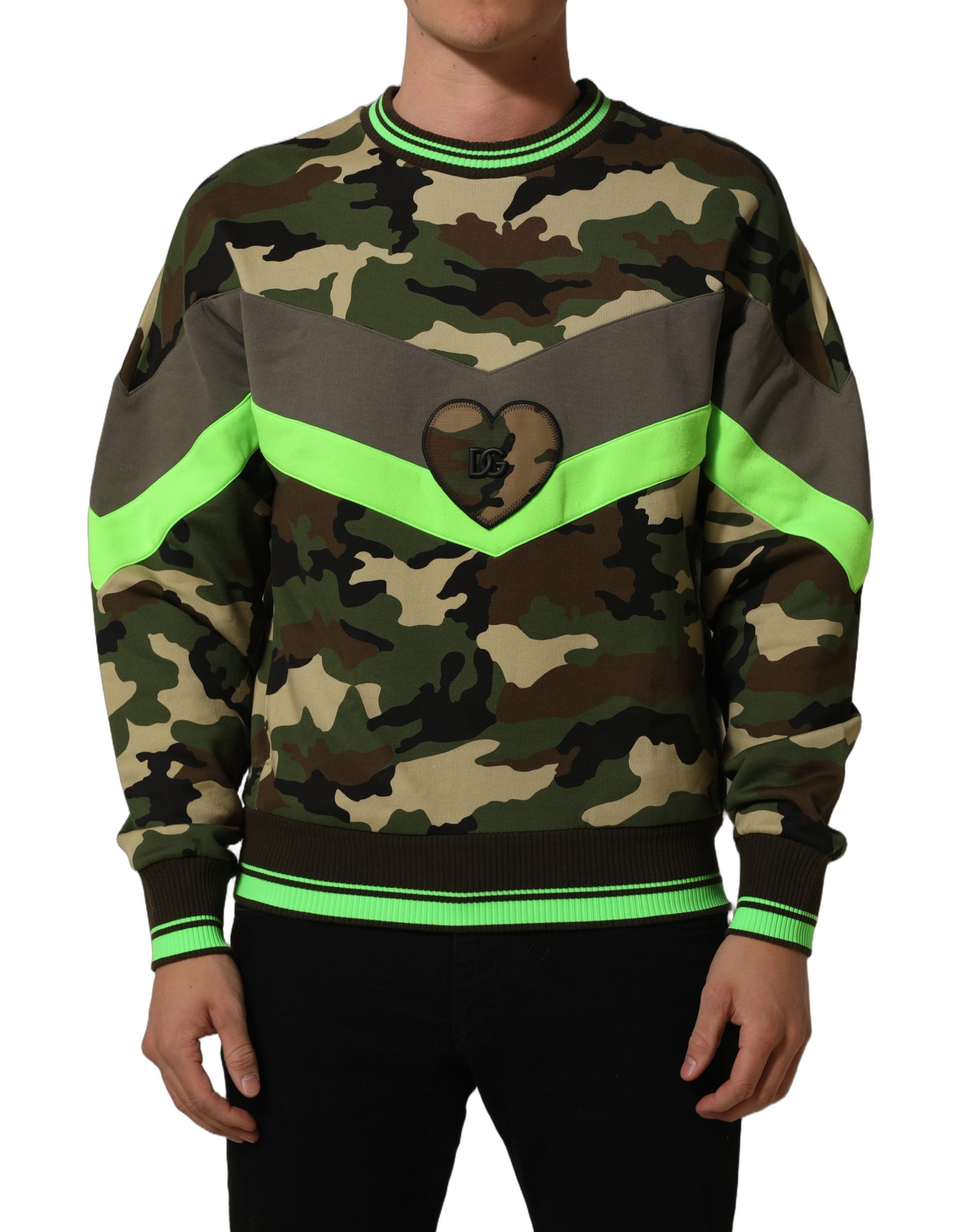 Dolce & Gabbana Multicolor Camouflage Sweatshirt Men Sweater - Image 3