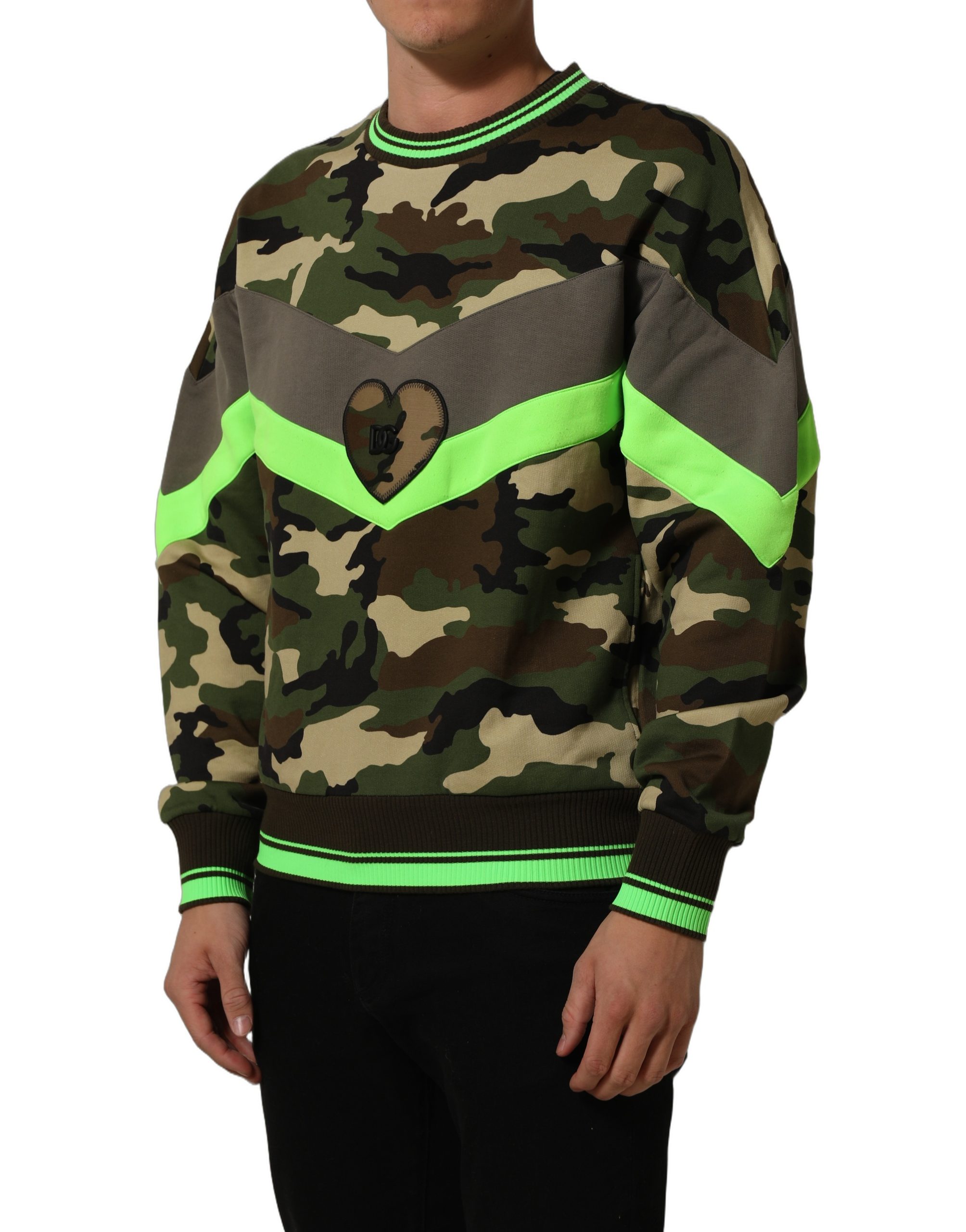 Dolce & Gabbana Multicolor Camouflage Sweatshirt Men Sweater - Image 5