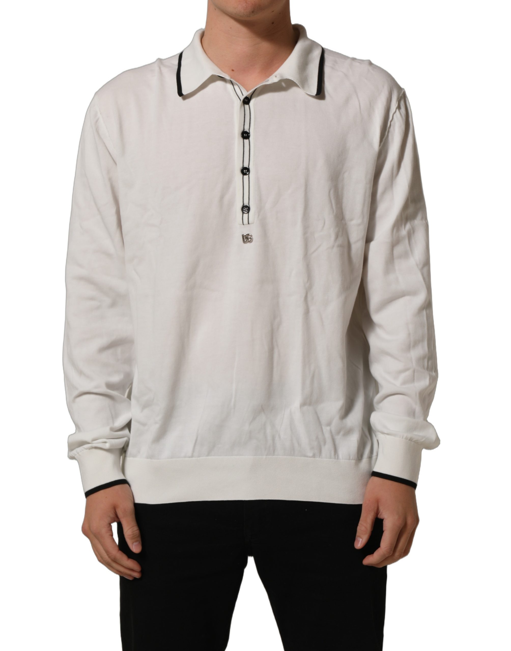 Dolce & Gabbana Black Leaf Print Silk Men Crew Neck T-shirt - Image 3