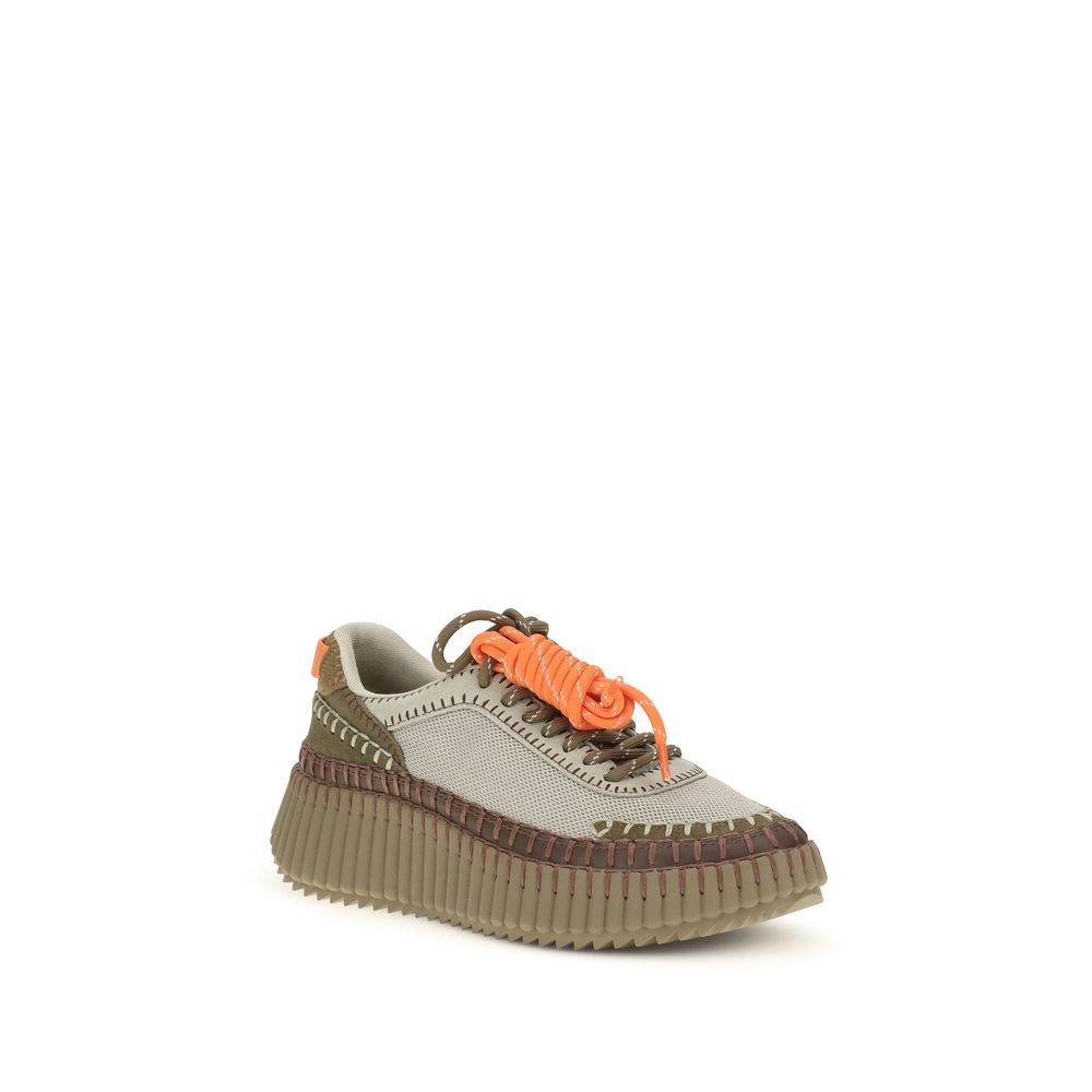 ChloƩ Bicolor Polyurethane Athletic Sneakers - Image 2