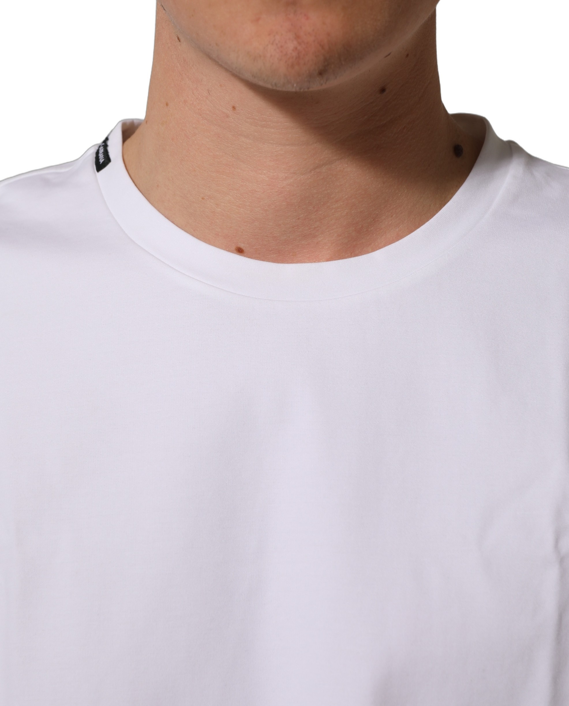 Dolce & Gabbana White Cotton Short Sleeves Crew Neck T-shirt - Image 2