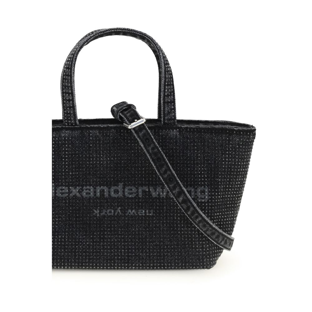 Alexander Wang Gray Cotton Shoulder Bag - Image 4