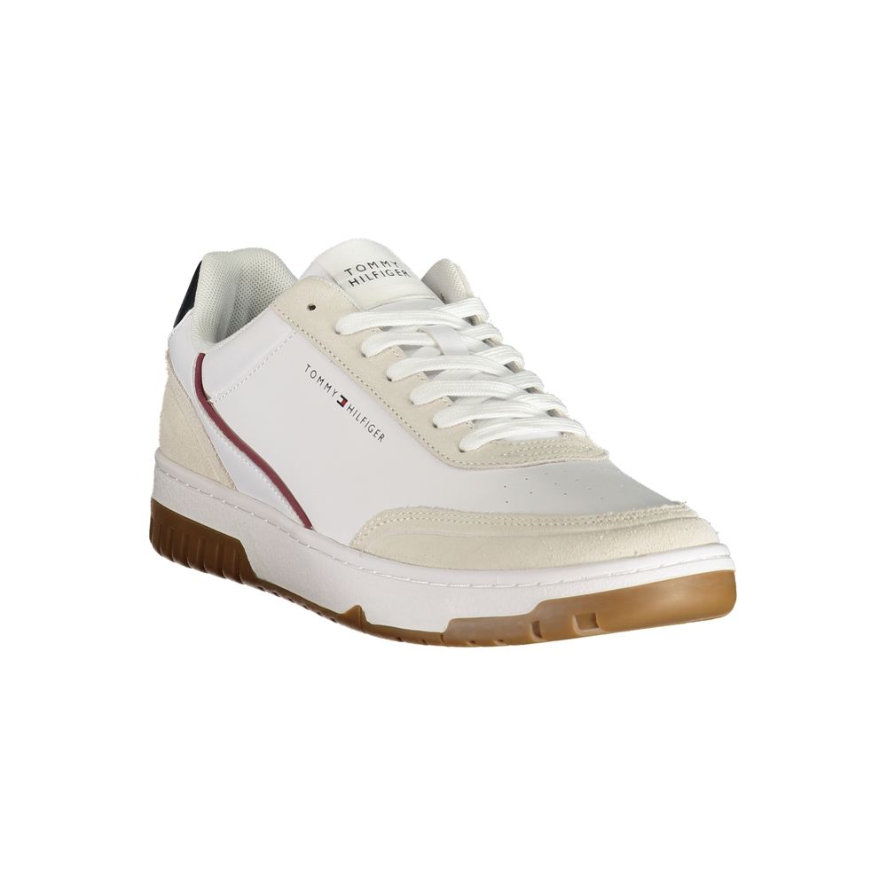 Tommy Hilfiger White Polyurethane Men's Sneaker - Image 2