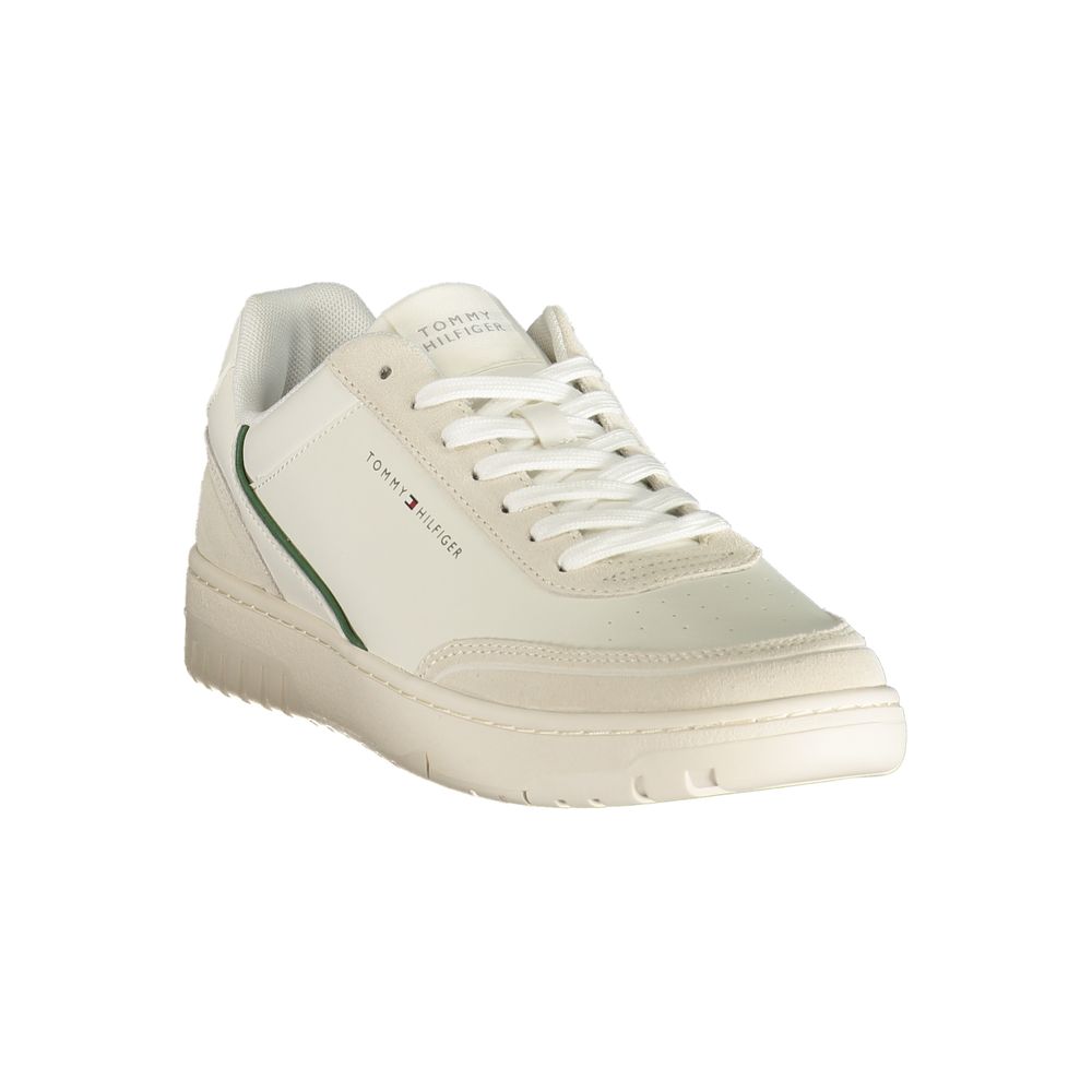 Tommy Hilfiger White Polyurethane Men's Sneaker - Image 2
