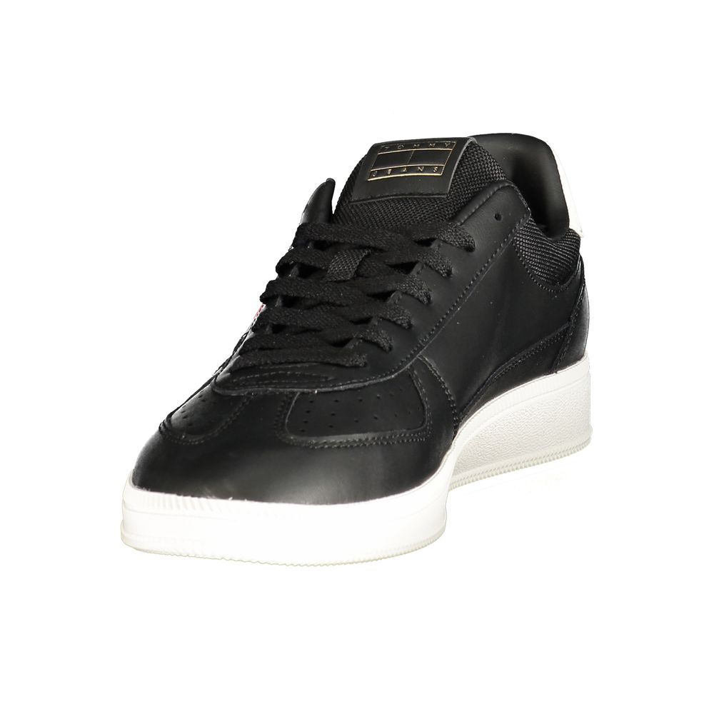 Tommy Hilfiger Black Polyurethane Men's Sneaker - Image 3