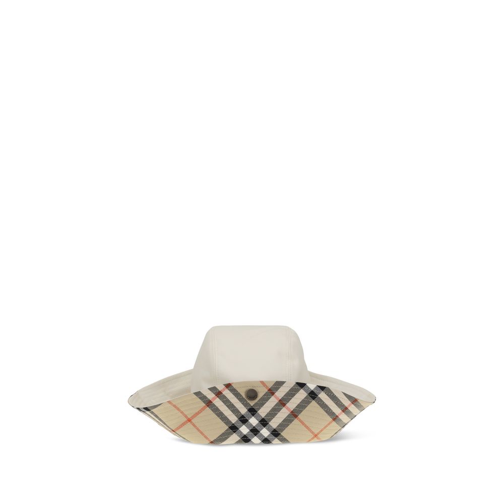 Burberry White Cotton Bucket Hat - Image 2