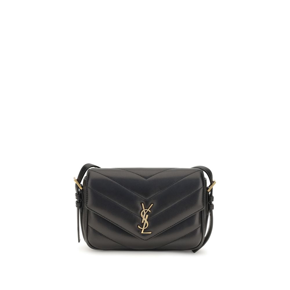 Saint Laurent Black Lamb Ovis Aries Aries Shoulder Bag