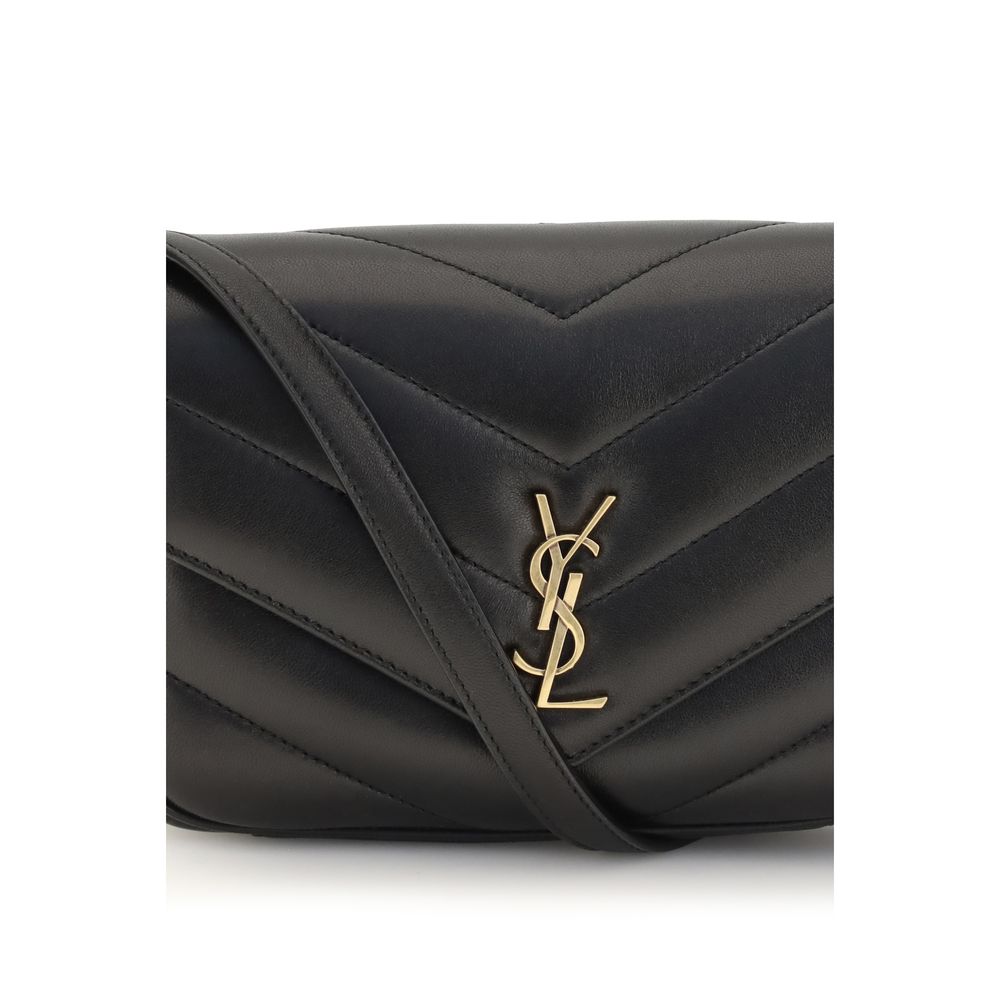 Saint Laurent Black Lamb Ovis Aries Aries Shoulder Bag - Image 4
