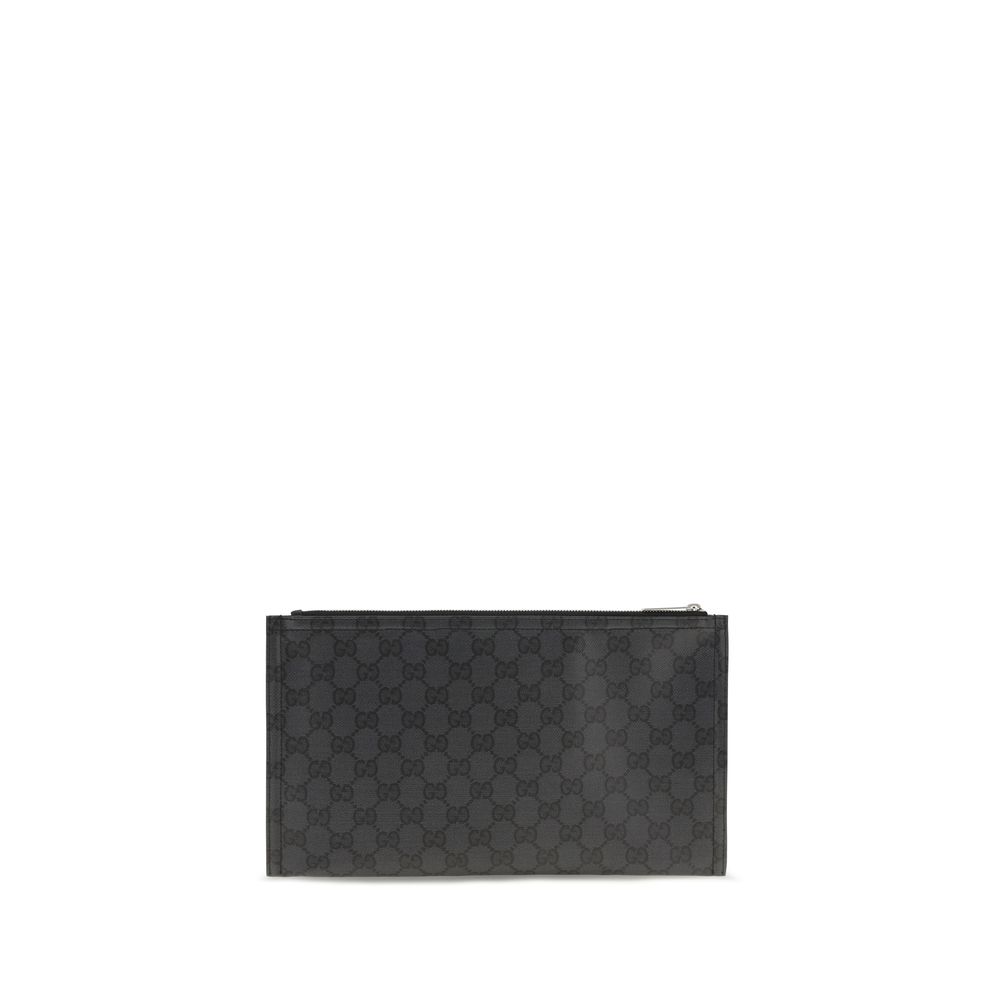 Gucci Black Cotton Clutch Bag - Image 2