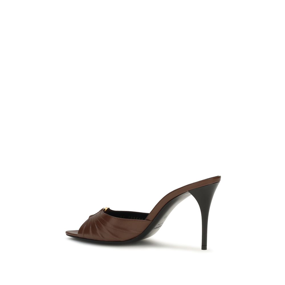 Saint Laurent Brown Calf Leather Bos Taurus High Heel Pumps - Image 3