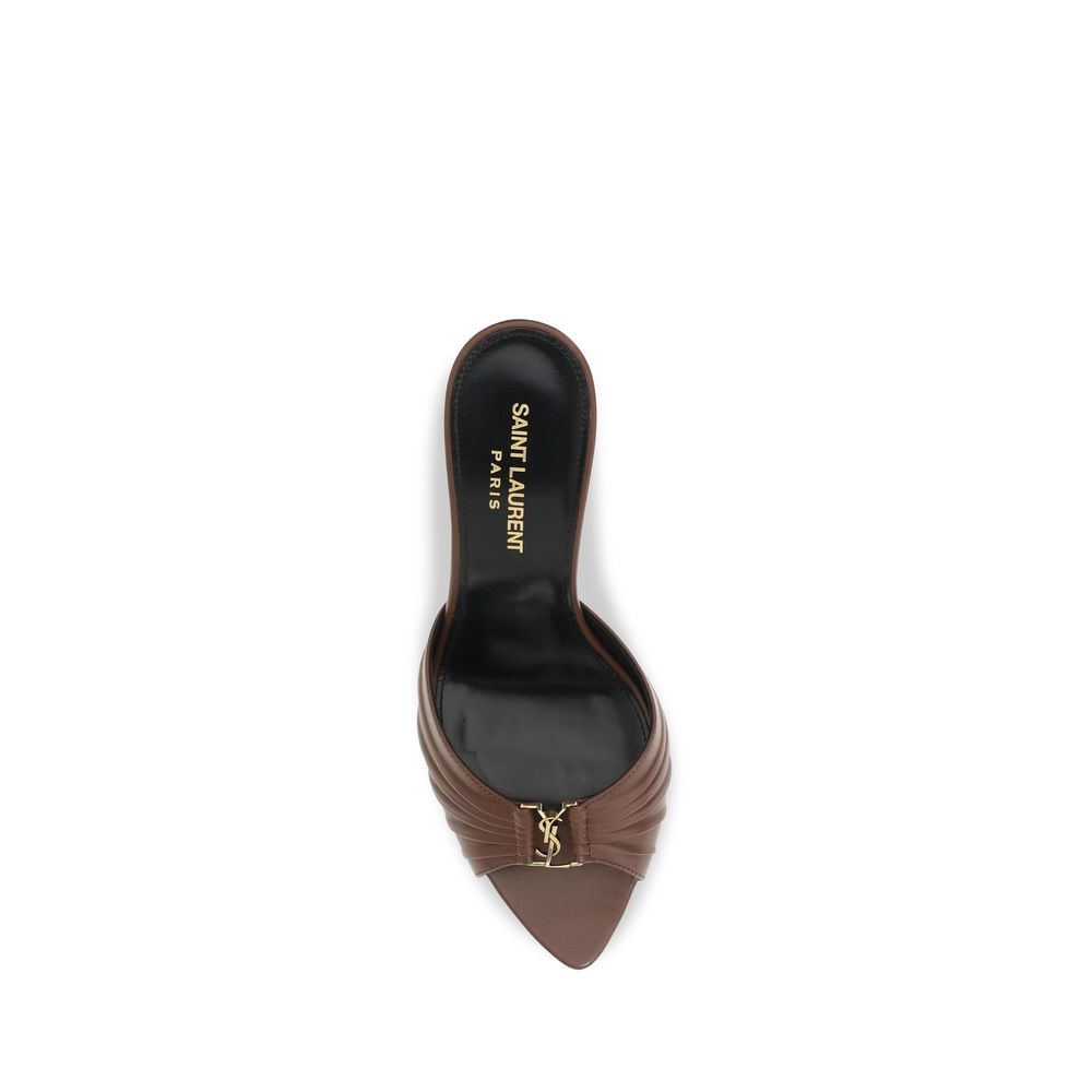 Saint Laurent Brown Calf Leather Bos Taurus High Heel Pumps - Image 4