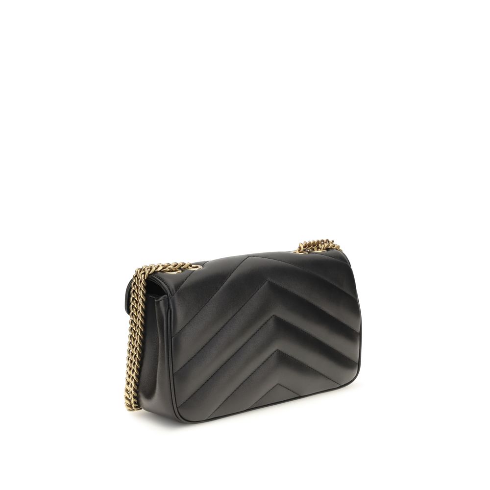 Saint Laurent Black Lamb Ovis Aries Shoulder Bag - Image 3