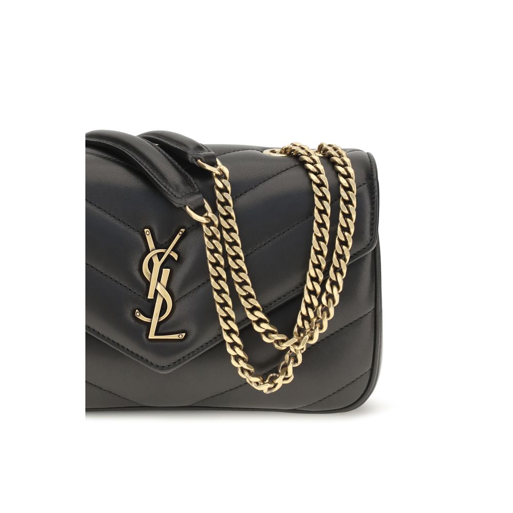 Saint Laurent Black Lamb Ovis Aries Shoulder Bag - Image 4