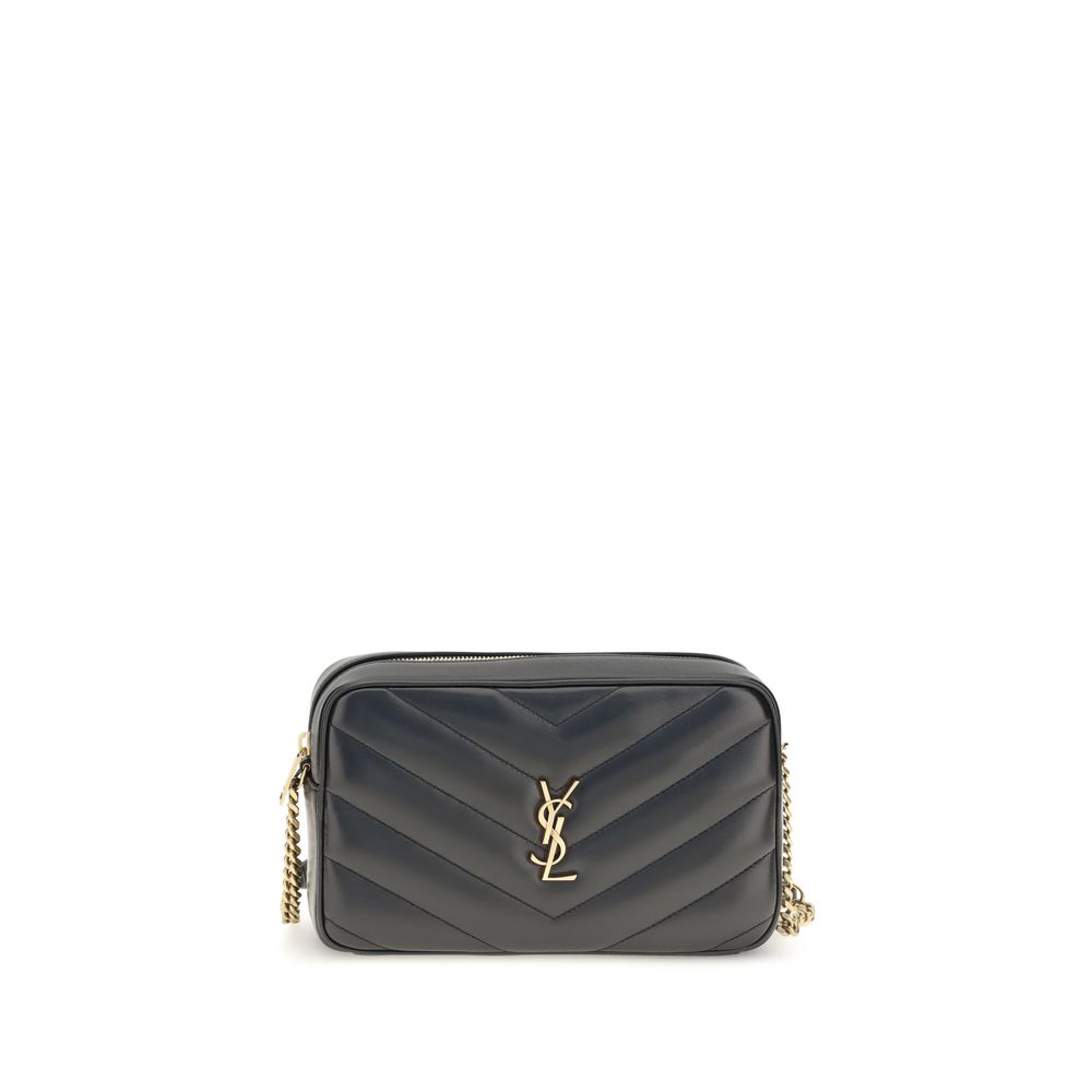 Saint Laurent Black Lamb Ovis Aries Aries Shoulder Bag
