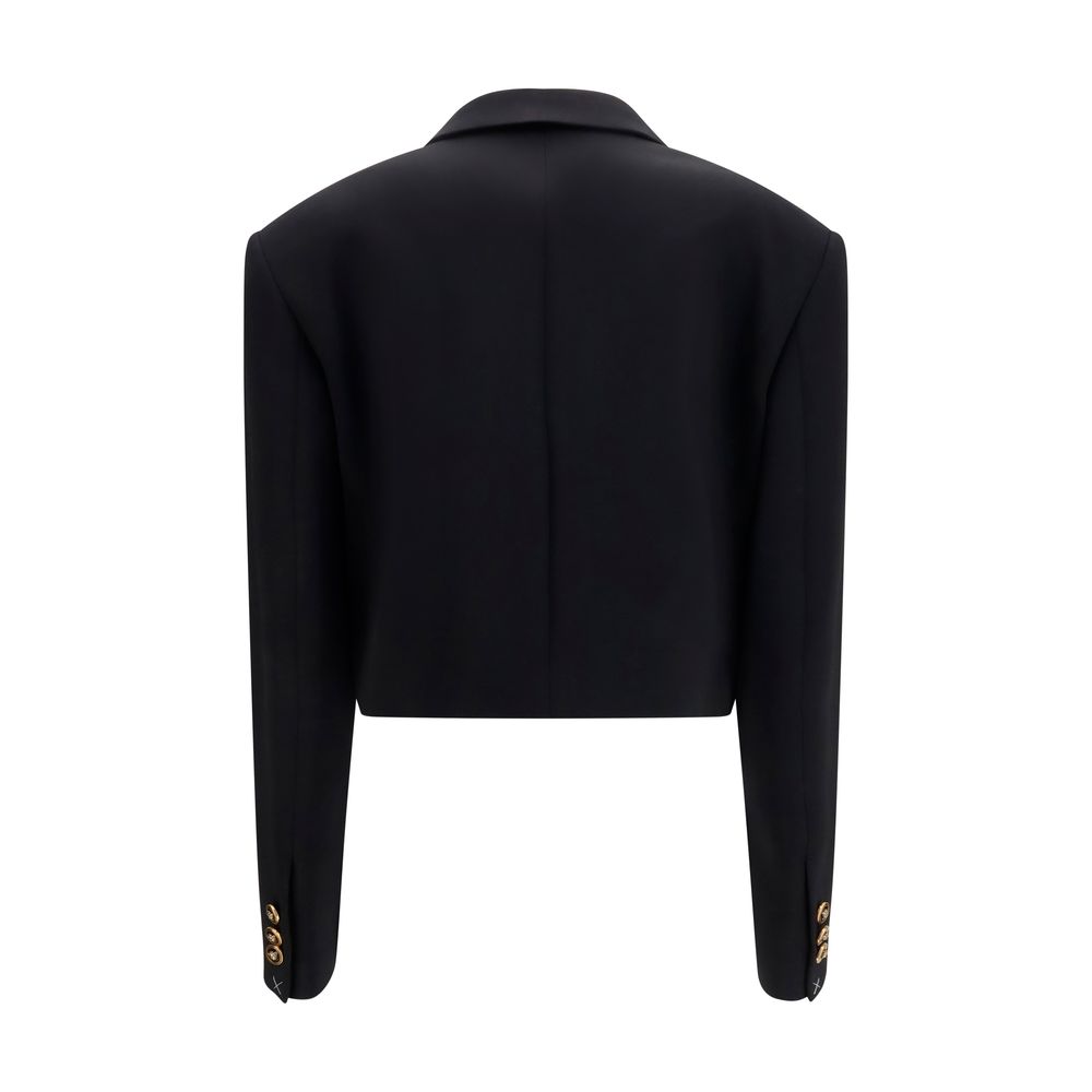 Versace Black Wool Oves Aries Blazer - Image 2