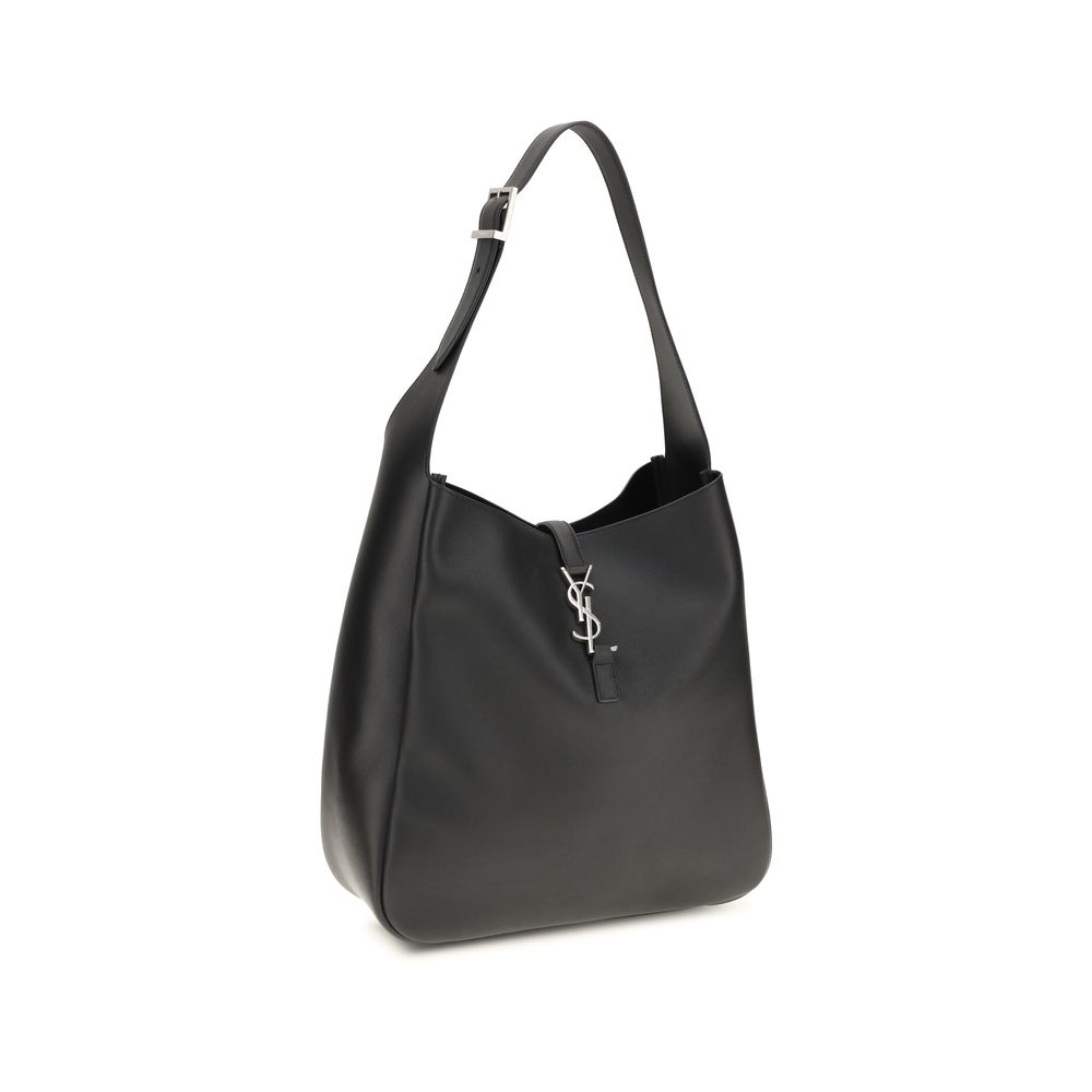 Saint Laurent Black Calf Leather Bos Taurus Shoulder Bag - Image 2