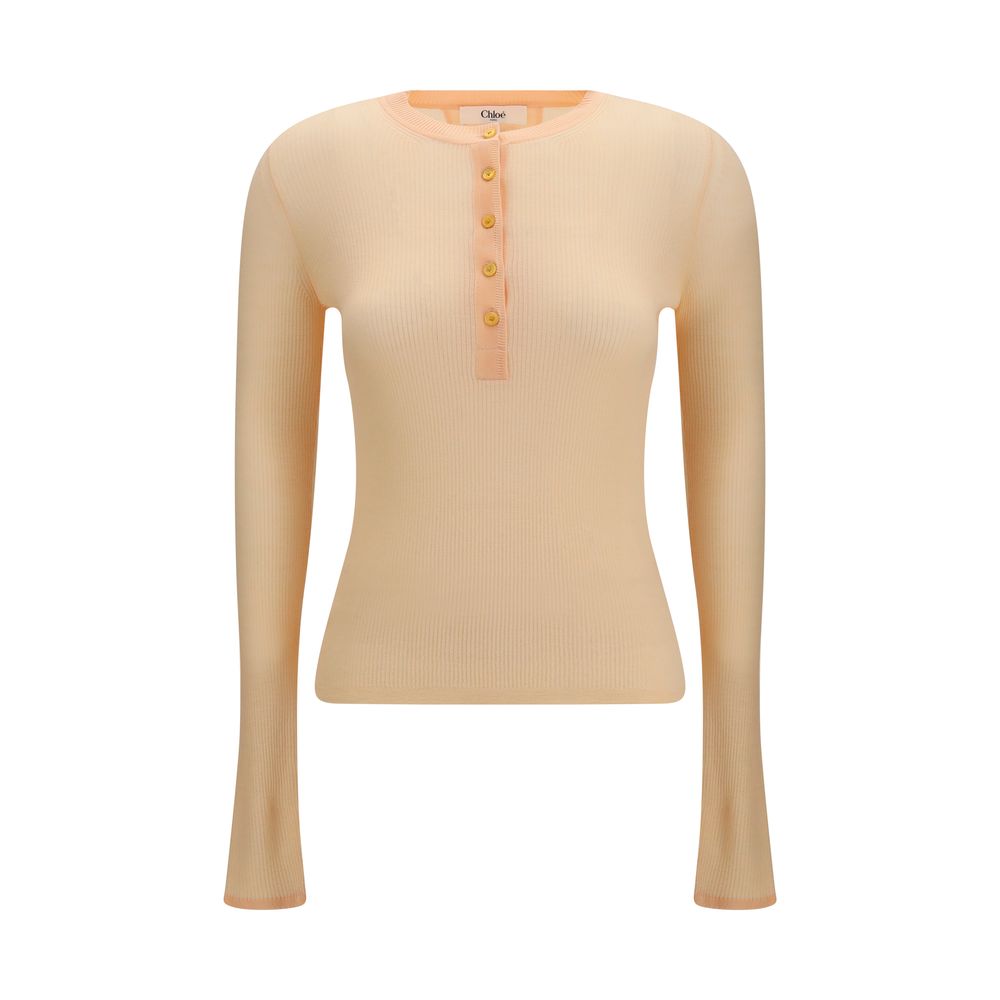 ChloƩ Orange Wool Oves Aries Sweatshirt