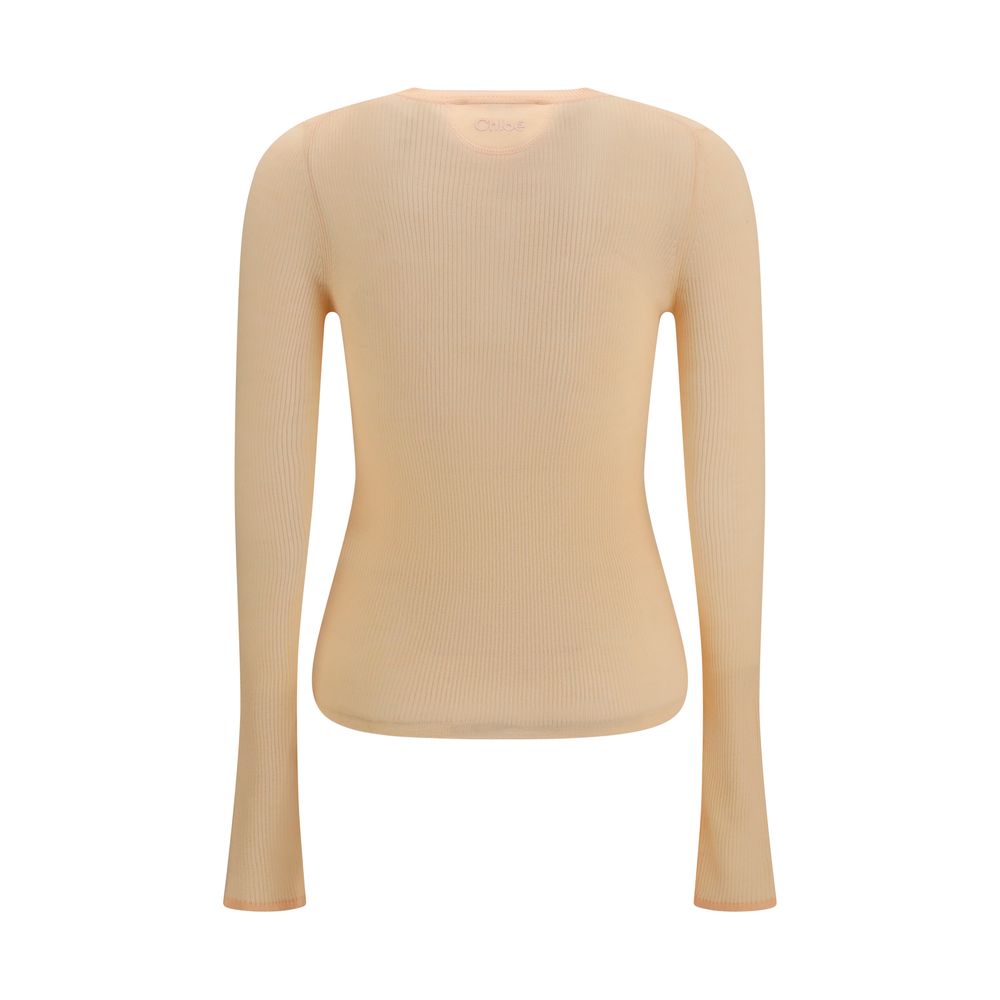 ChloƩ Orange Wool Oves Aries Sweatshirt - Image 2