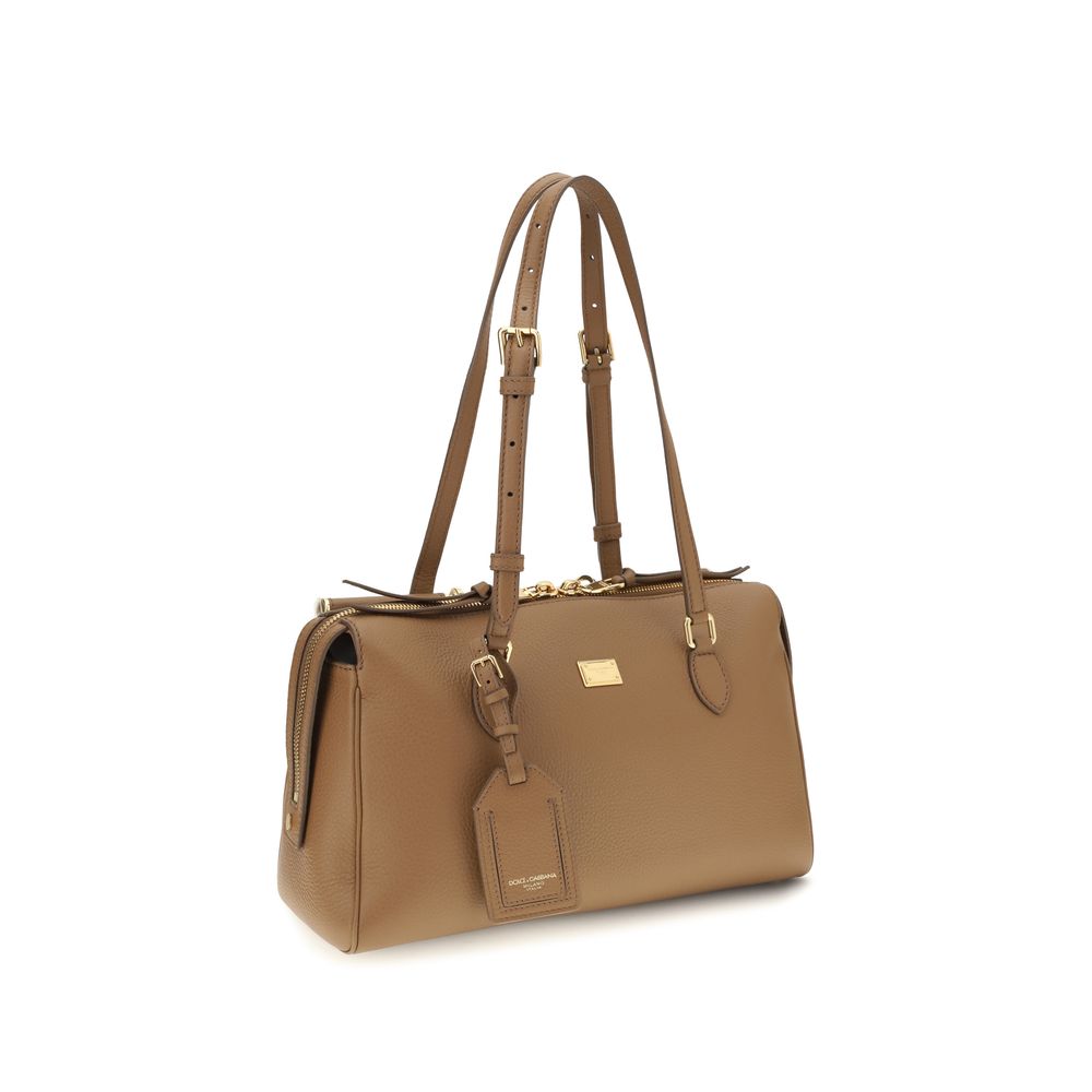 Dolce & Gabbana Beige Calf Leather Bos Taurus Shoulder Bag - Image 2