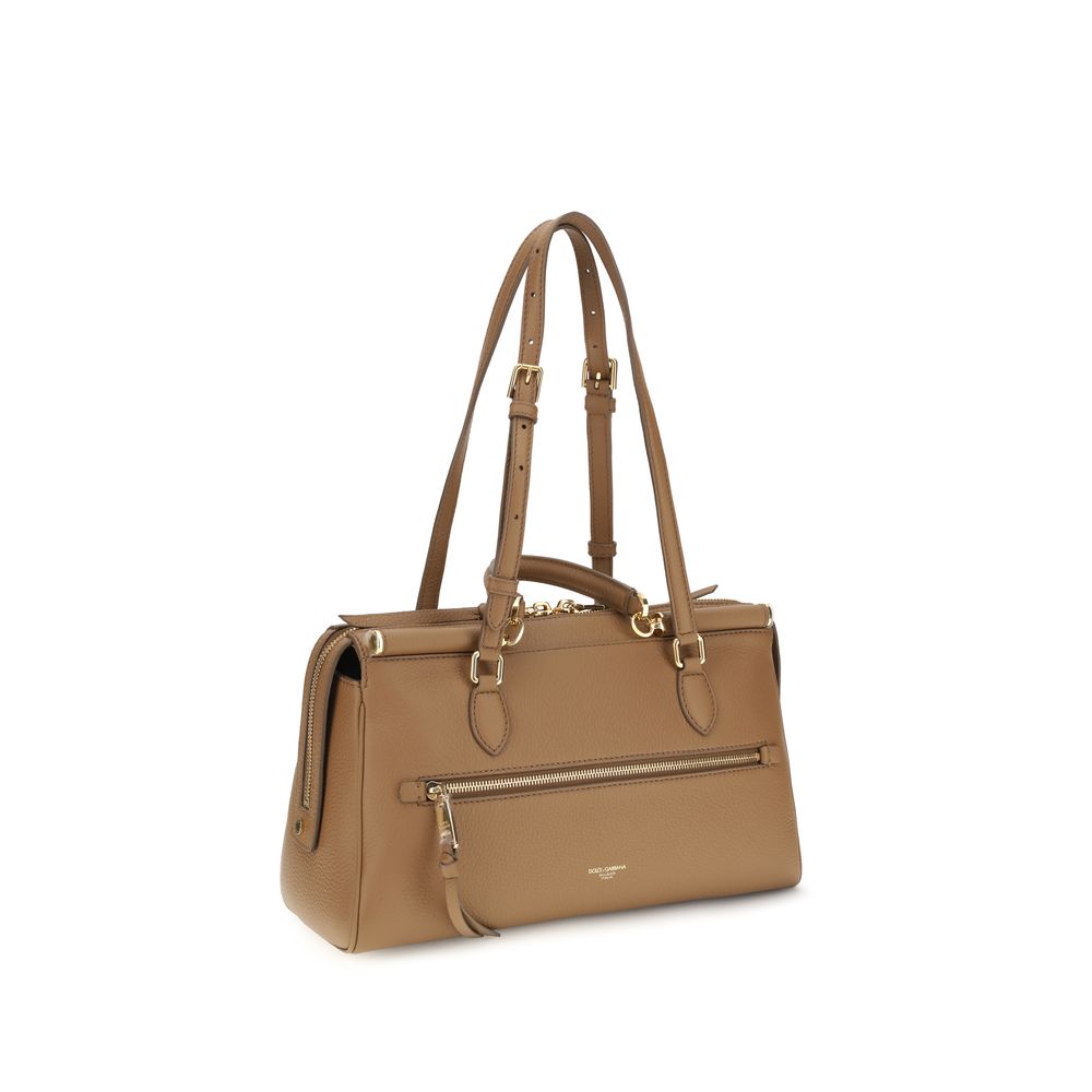 Dolce & Gabbana Beige Calf Leather Bos Taurus Shoulder Bag - Image 3