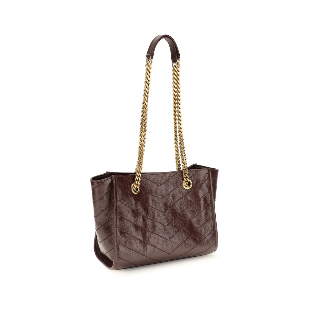 Saint Laurent Brown Calf Leather Bos Taurus Shoulder Bag - Image 3