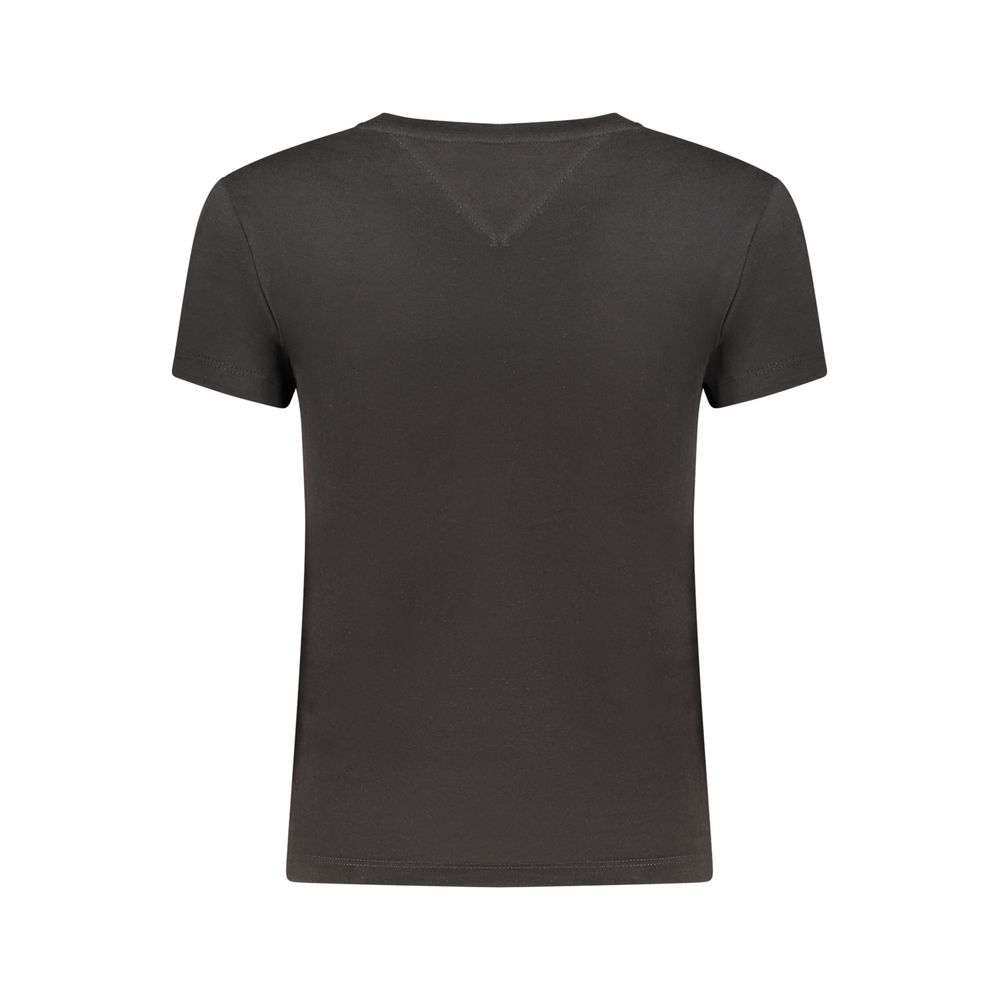 Tommy Hilfiger Black Cotton Womens T-Shirt - Image 2