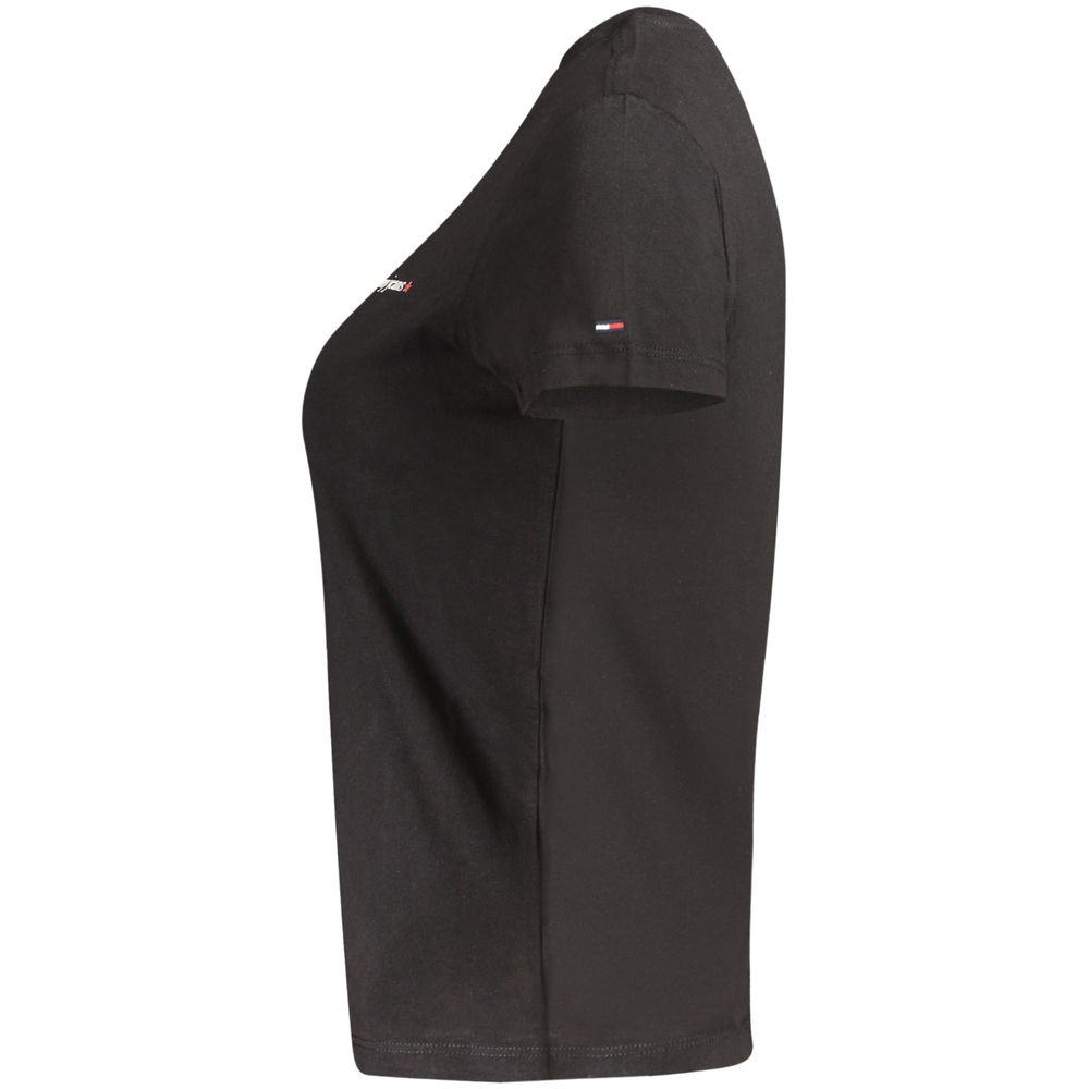 Tommy Hilfiger Black Cotton Womens T-Shirt - Image 3