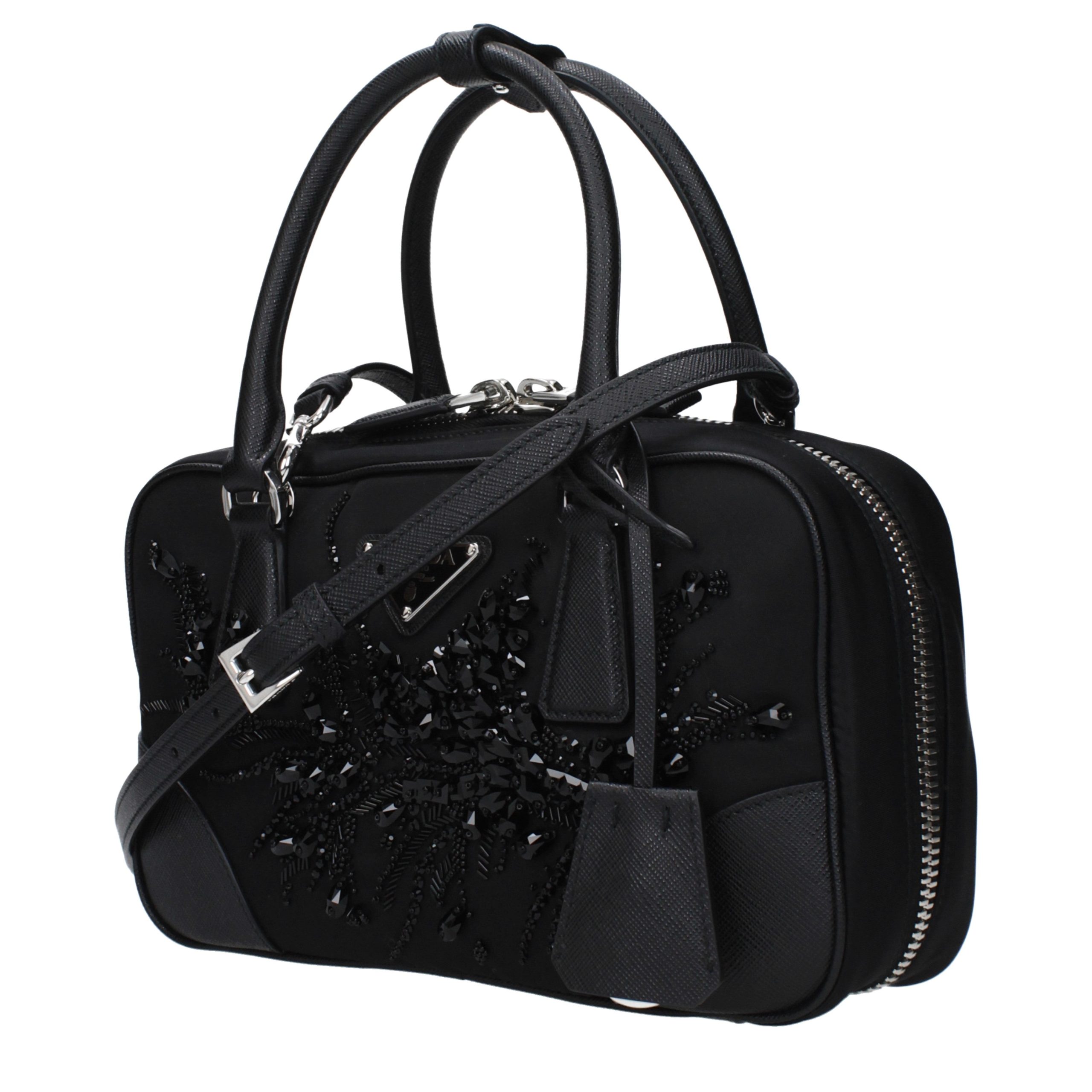 Prada Black Fabric Handbag - Image 2
