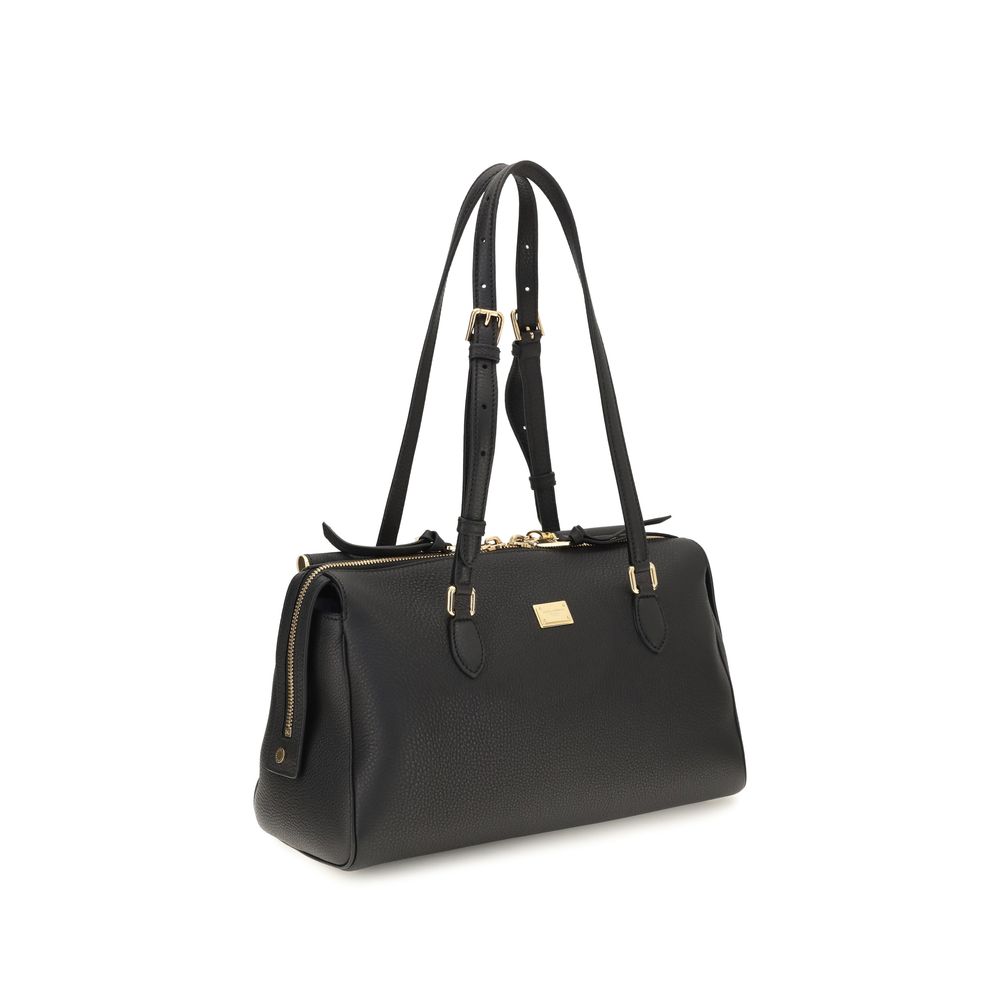Dolce & Gabbana Black Calf Leather Bos Taurus Shoulder Bag - Image 2