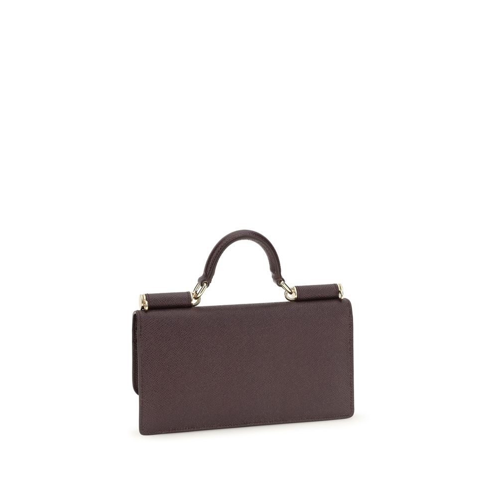 Dolce & Gabbana Brown Calf Leather Bos Taurus Shoulder Bag - Image 3