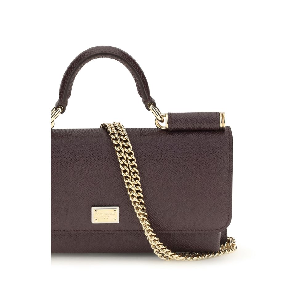Dolce & Gabbana Brown Calf Leather Bos Taurus Shoulder Bag - Image 4