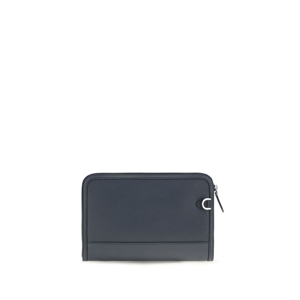 Dolce & Gabbana Blue Calf Leather Bos Taurus Clutch Bag - Image 2