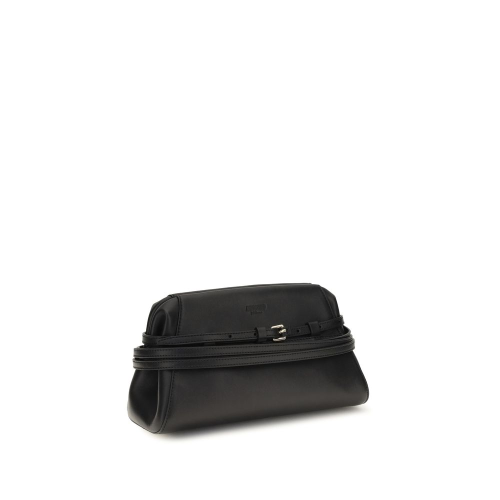 Moschino Black Goatskin Clutch Bag - Image 2