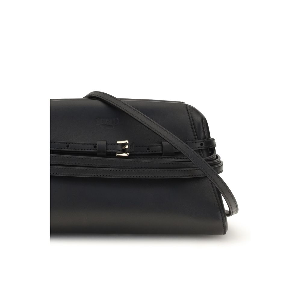 Moschino Black Goatskin Clutch Bag - Image 4
