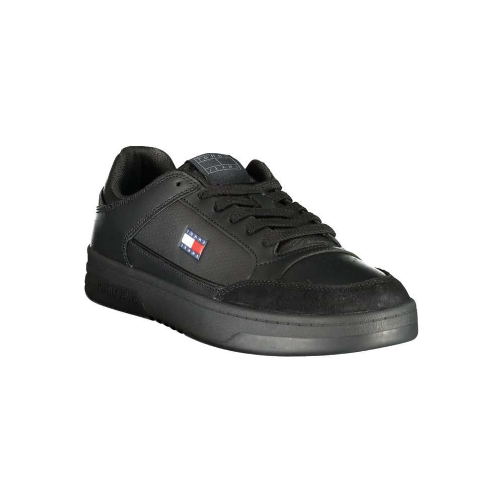 Tommy Hilfiger Black Polyurethane Men's Sneaker - Image 2