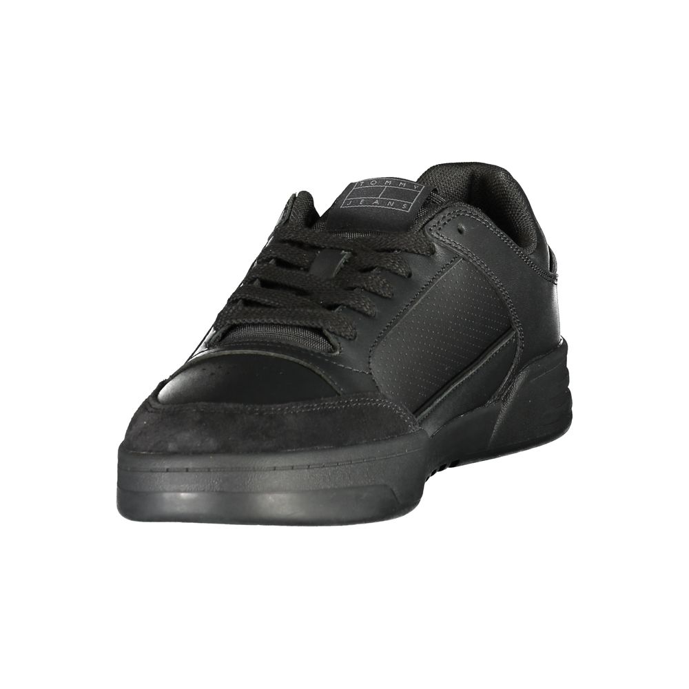 Tommy Hilfiger Black Polyurethane Men's Sneaker - Image 3