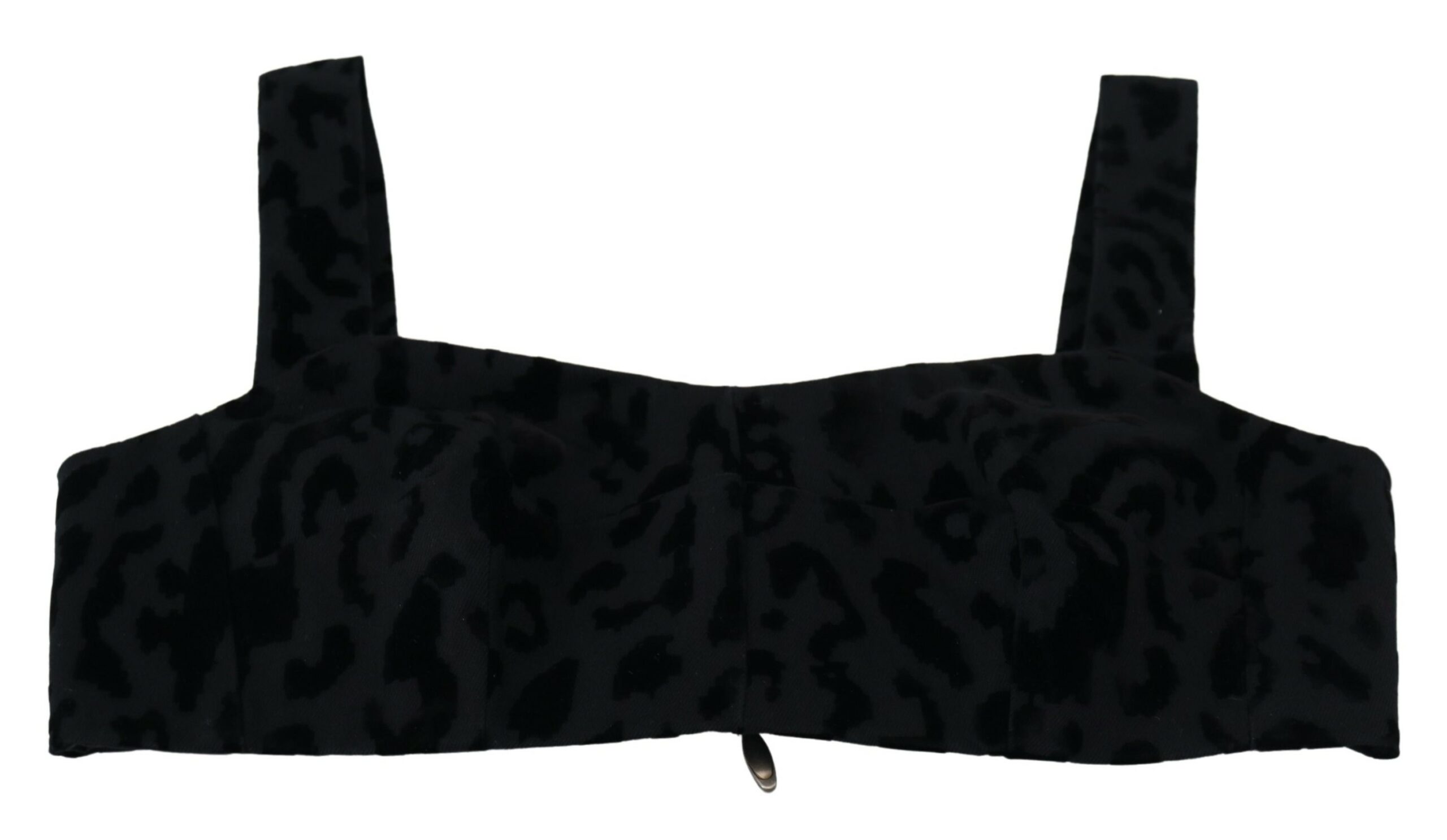 Dolce & Gabbana Black Leopard Cropped Bustier Corset Bra Top - Image 5