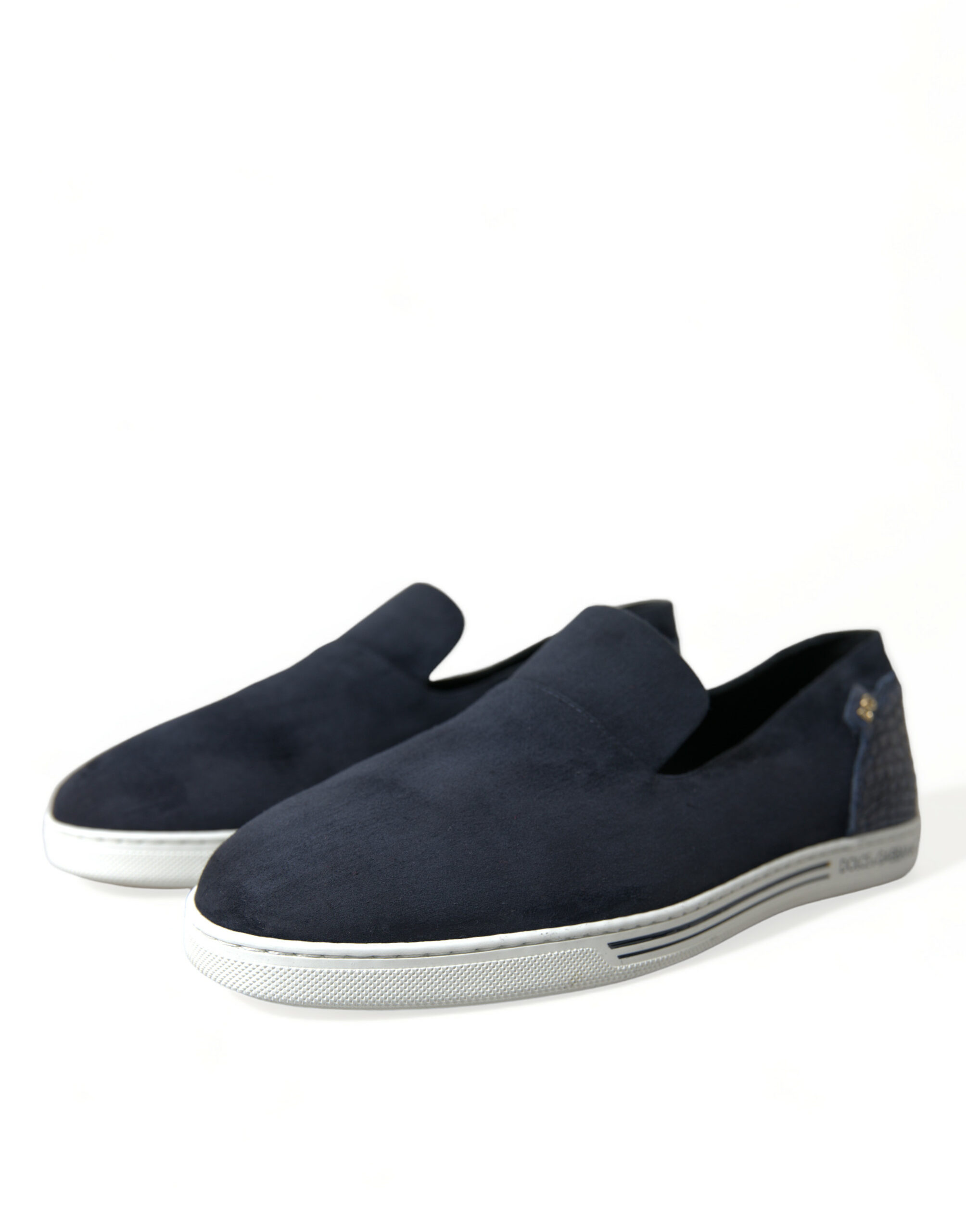 Dolce & Gabbana Blue Suede Caiman Loafers Saint Tropez Shoes - Image 2