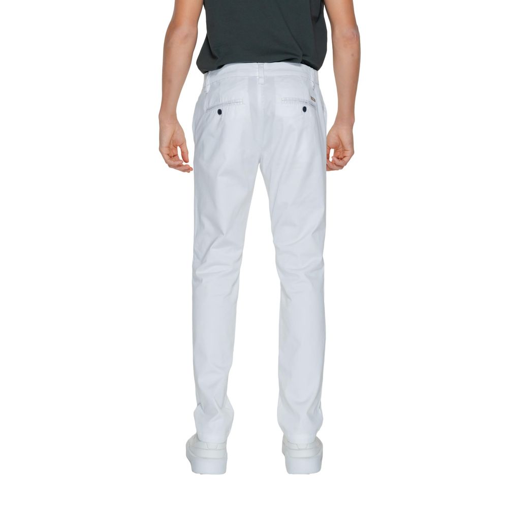 Armani Exchange White Cotton Casual Pants - Image 2