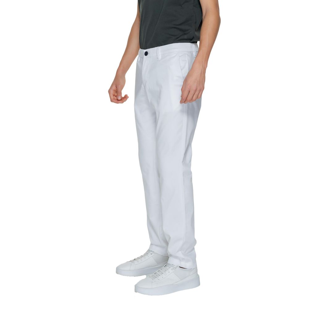 Armani Exchange White Cotton Casual Pants - Image 3