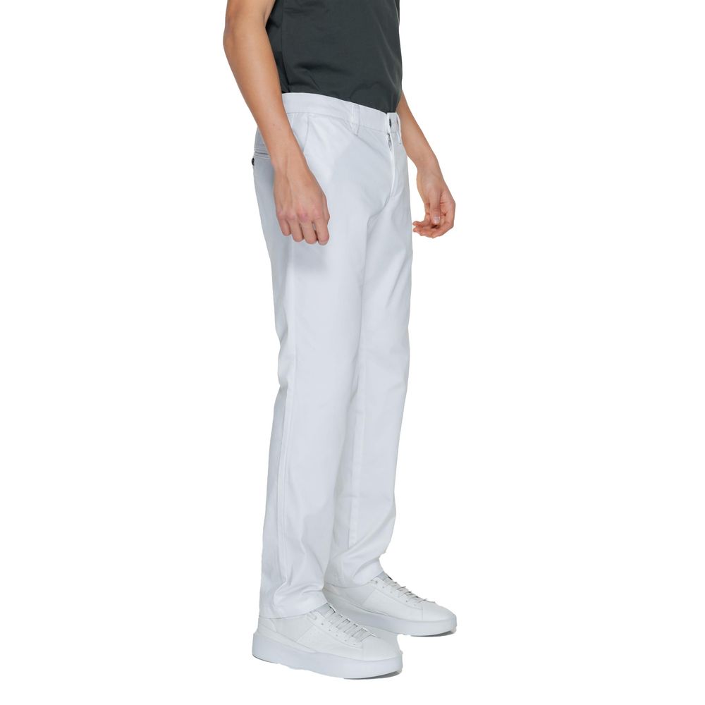 Armani Exchange White Cotton Casual Pants - Image 4
