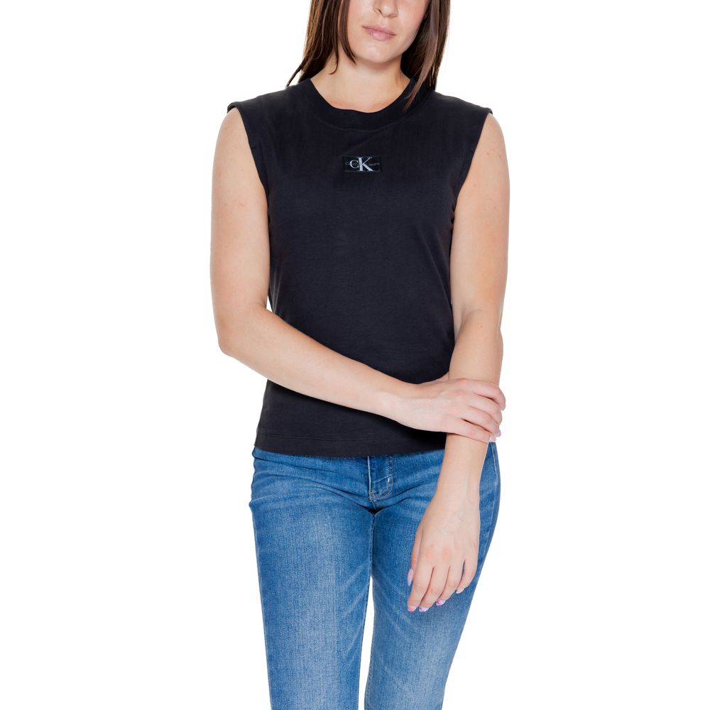 Calvin Klein Jeans Black Cotton T-Shirt - Image 4