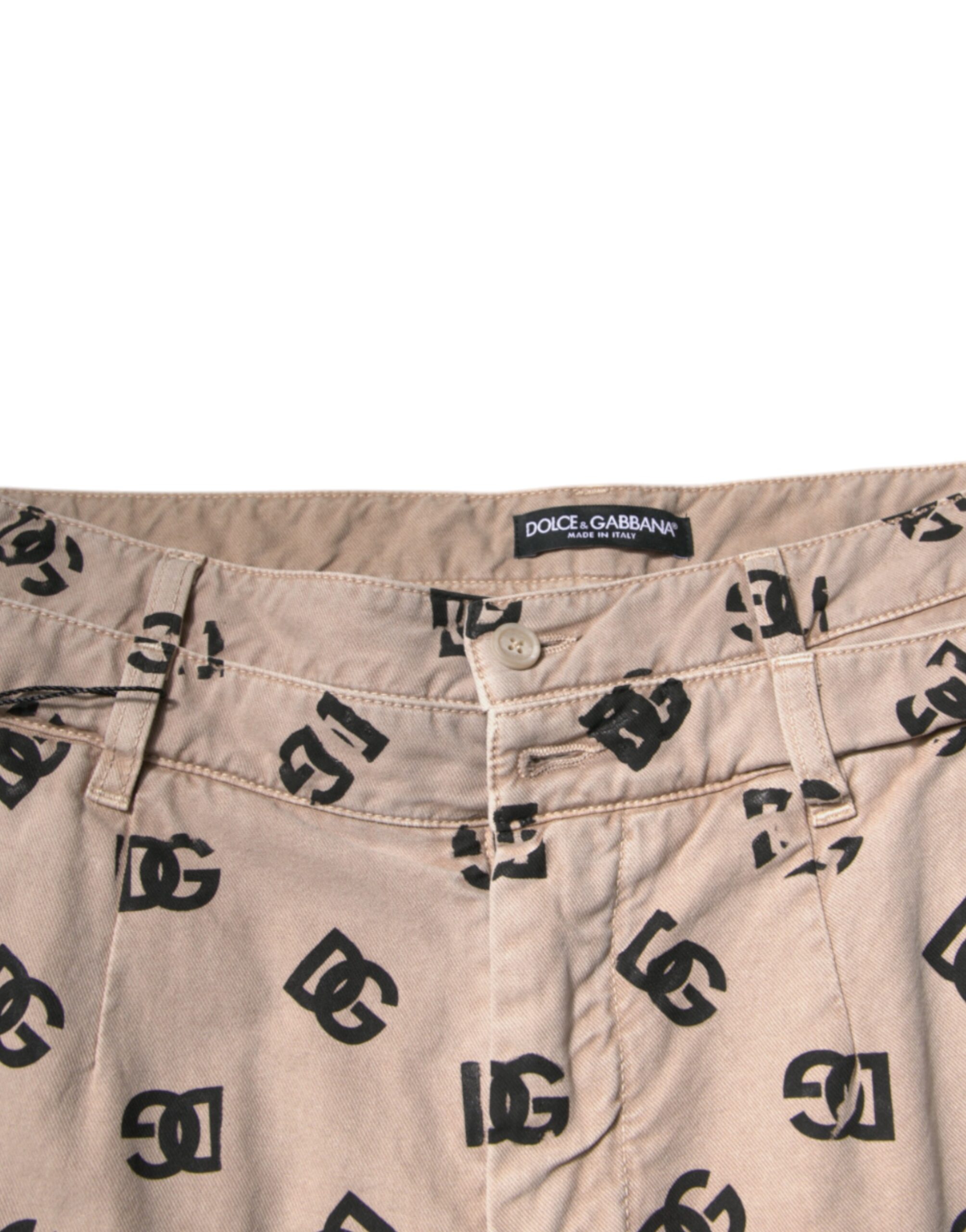 Dolce & Gabbana Beige Logo Cotton Skinny Denim Jeans - Image 5