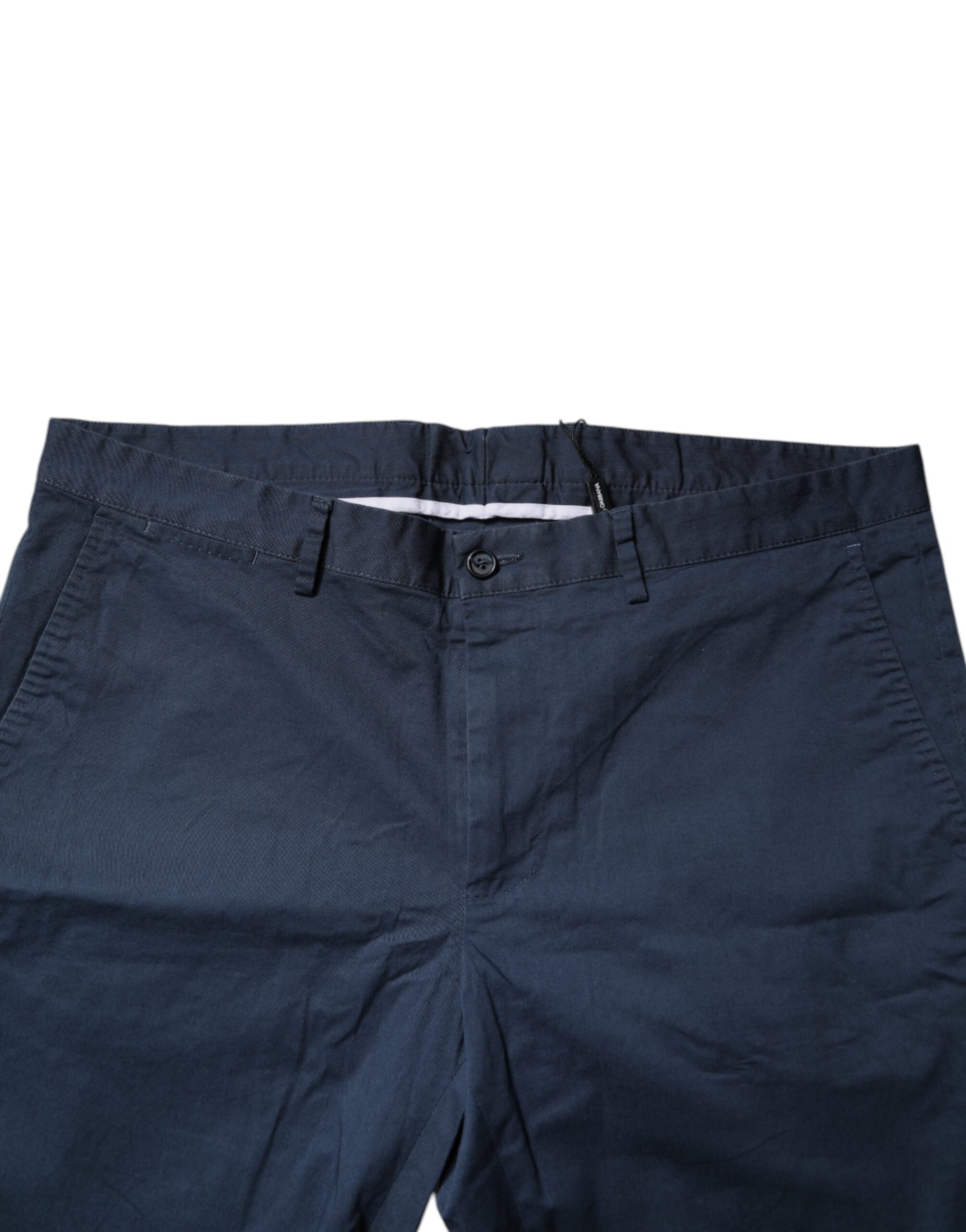 Dolce & Gabbana Blue Cotton Mid Waist Men Bermuda Shorts - Image 5