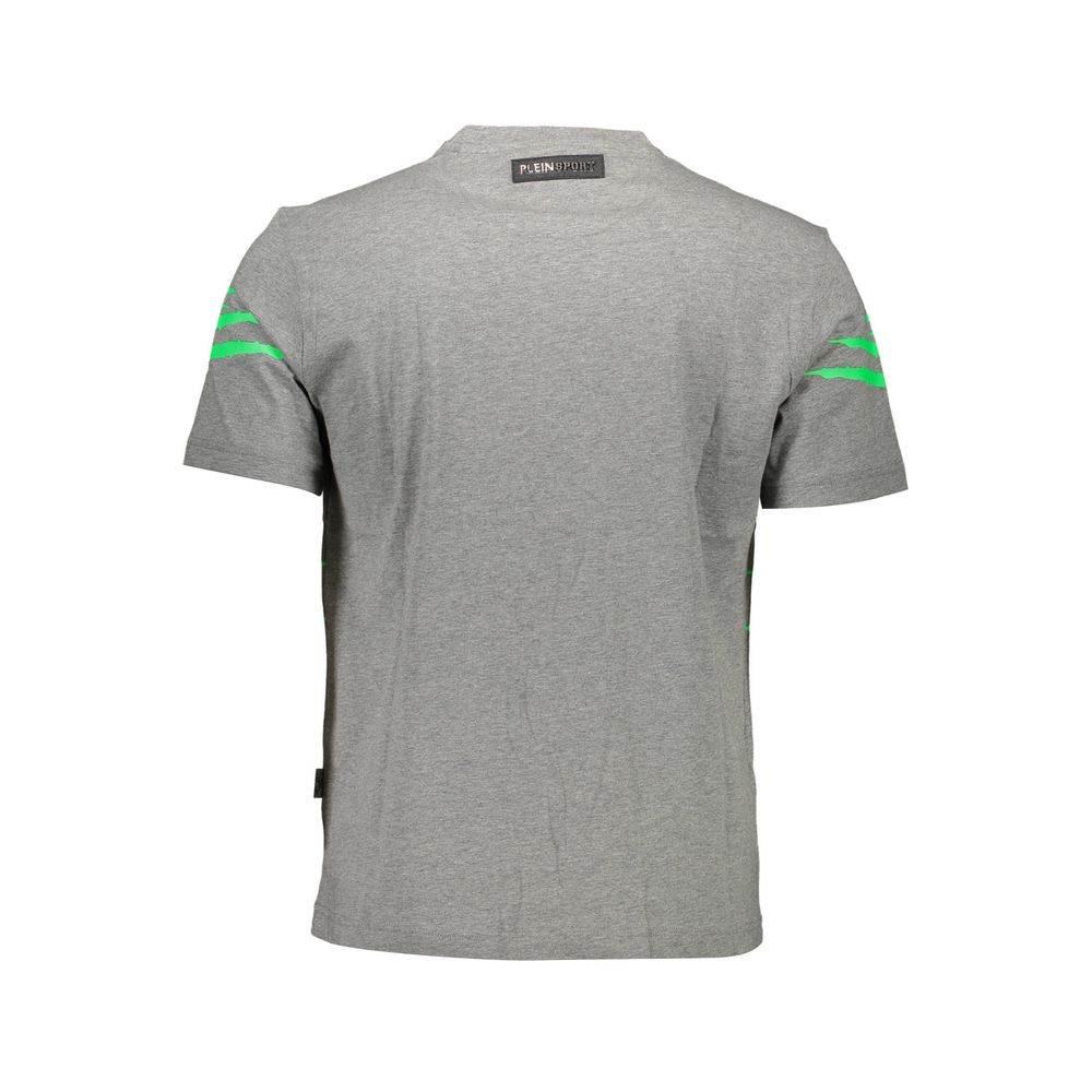 Plein Sport Grigio Cotton Men T-Shirt - Image 2