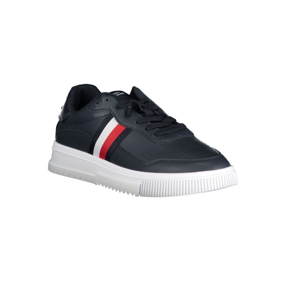 Tommy Hilfiger Blu Leather Men Sneaker - Image 2