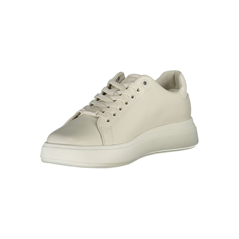 Calvin Klein Beige Leather Women Sneaker - Image 2