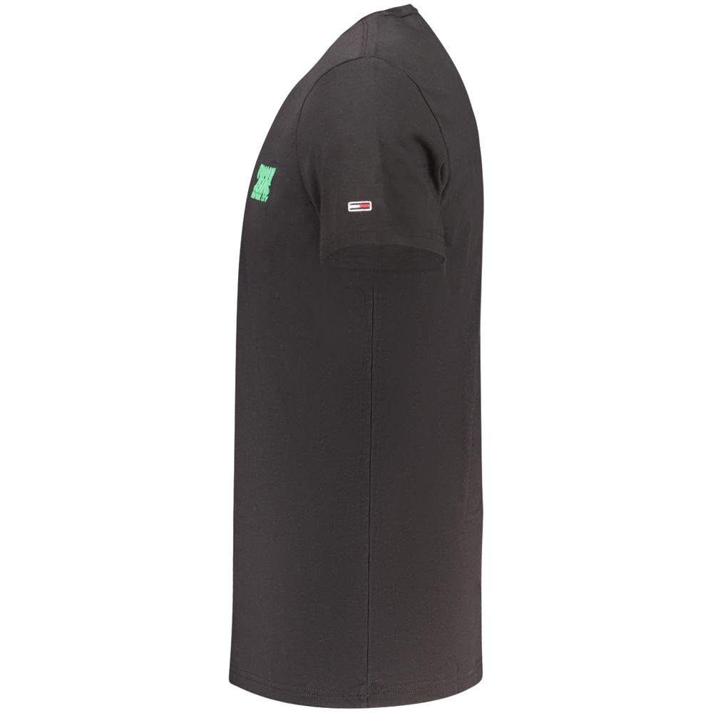 Tommy Hilfiger Black Cotton Men's T-Shirt - Image 3