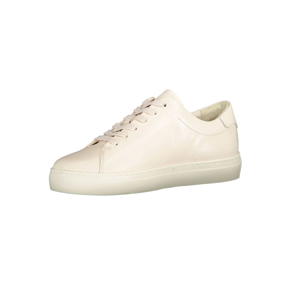 Tommy Hilfiger Beige Leather Women Sneaker - Image 3